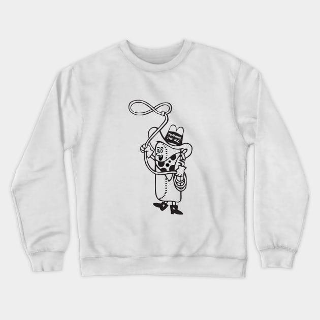 Twinkie The Kid - B & W Crewneck Sweatshirt by thighmaster